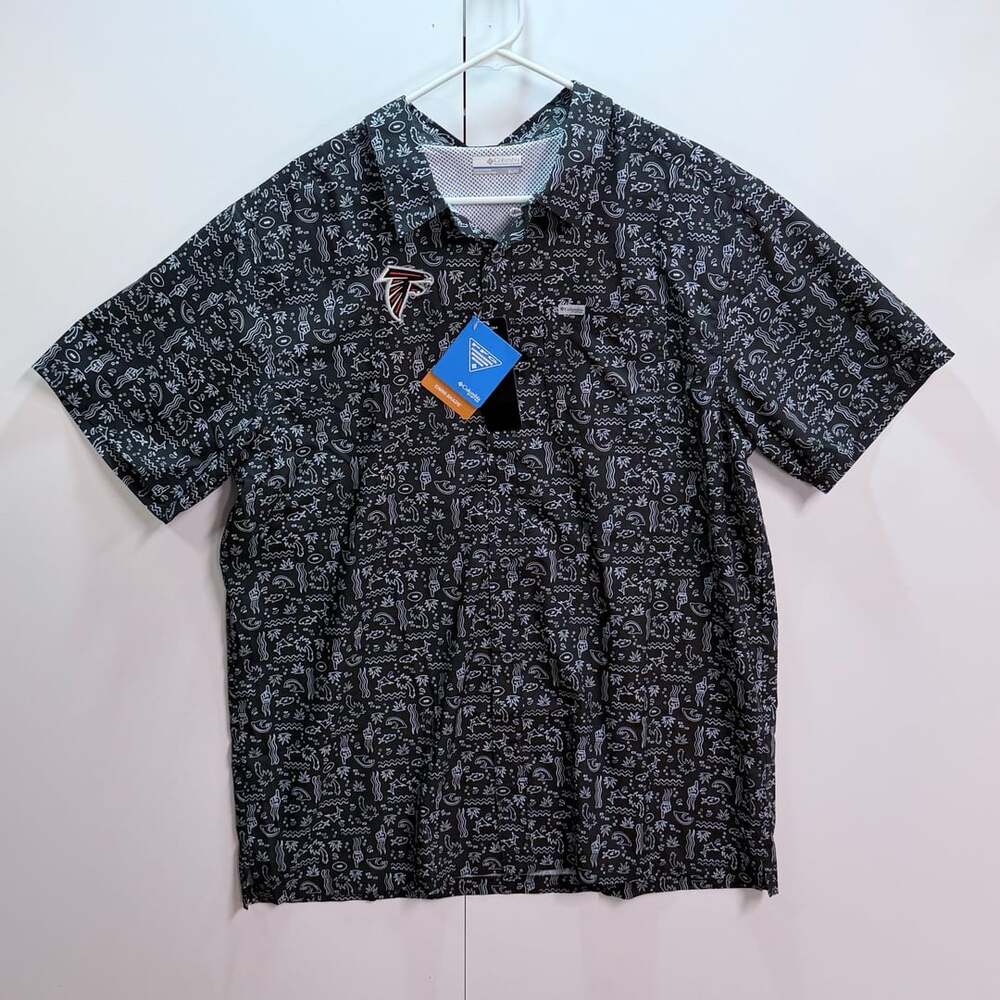 Columbia PFG Atlanta Falcons Omni-Shade Button Down Shirt XL